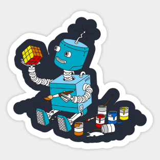 Robot Solving the Rubik's cube Sticker